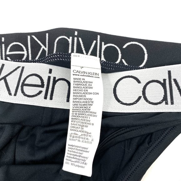 Calvin Klein Microfiber 3 Pack Hip Briefs Black Men's Underwear NP22110001 - Picture 7 of 13